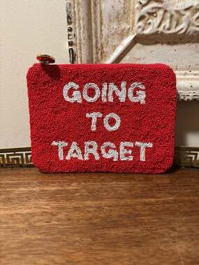 Kate Spade x Target Exclusive 'Going To Target' Red Beaded Clutch Pouch